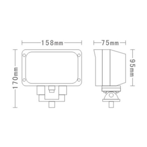 Projecteur de travail large 15 leds
