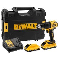 Kit perceuse visseuse compact à percussion XR 18V 3Ah avec 2 batteries - Mandrin métal