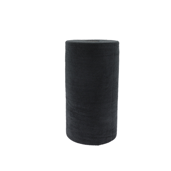 Rouleau 75 microbfibres noires predecoupées 30x30 cm