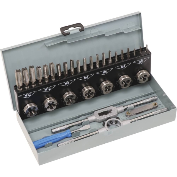 Coffret de tarauds filieres metriques M3-M12 32 pcs