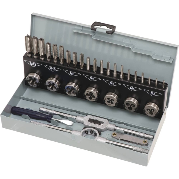 Coffret de tarauds filieres metriques M3-M12 32 pcs