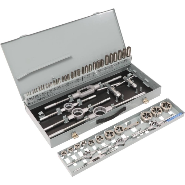 Coffret de tarauds filieres metriques M3-M12 32 pcs