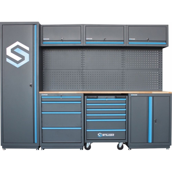 Mobilier d’atelier complet avec servante et 247 outils