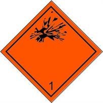 Symbole de danger N°1 MATIERES ET OBJETS EXPLOSIFS