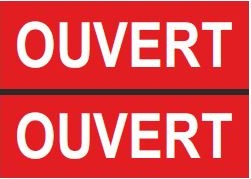 Adhésifs "ouvert"