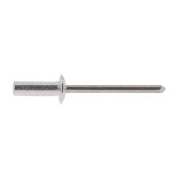 Rivets tête plate étanche alu - inox
