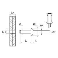 Sachet rivets 10426 ø4,1mm
