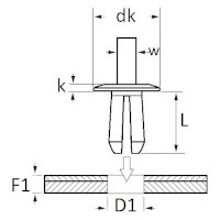 Sachet rivets 10810 ø5,5mm