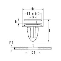 Sachet agrafes moulures 12417 Ford Ø 9 mm