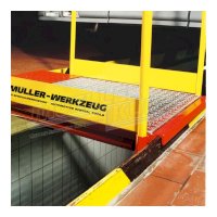 Passerelle de sécurité pour fosse bord saillant + barrières
