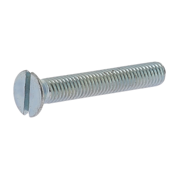 Vis métaux tête fraisée fendue DIN963 ZINC blanc