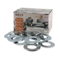 Rondelle plate moyenne type M DIN9021 Zinc blanc