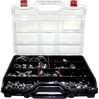 Coffret assortiment colliers de serrage Acier 9mm 245 pièces