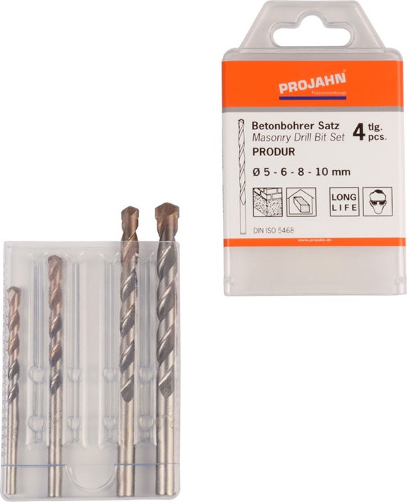 Coffret de 4 foret béton Ø5-6-8-10mm "SUPER S"