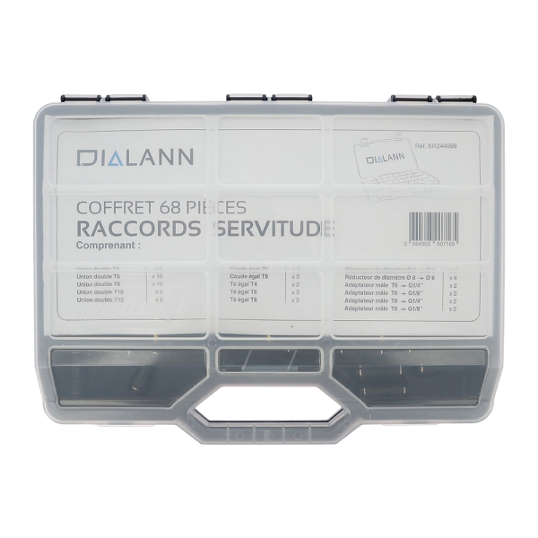 Coffret raccords rapides 68 pièces