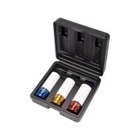 Coffret de 3 douilles à chocs renforcées spéciales jantes (17, 19, 21mm)
