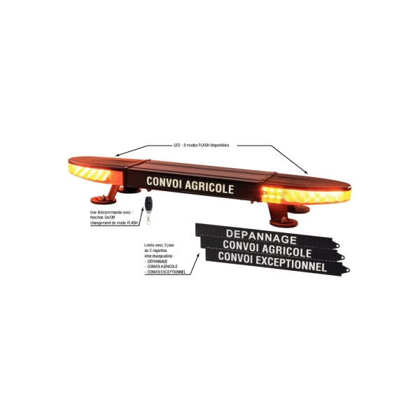 Lampe de signalisation LED magnétique rechargeable