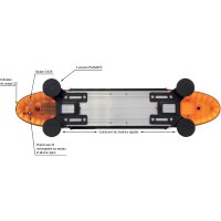 Lampe de signalisation LED magnétique rechargeable