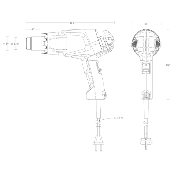 Pistolet à air chaud