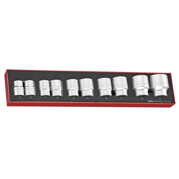 Module de douilles 3/4" 6 pans 10 pièces