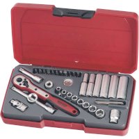 Coffret cliquet 1/4" AF 45 dents 35 pièces