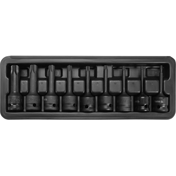 Jeu de 9 douilles à chocs torx 1/2" 9 pcs