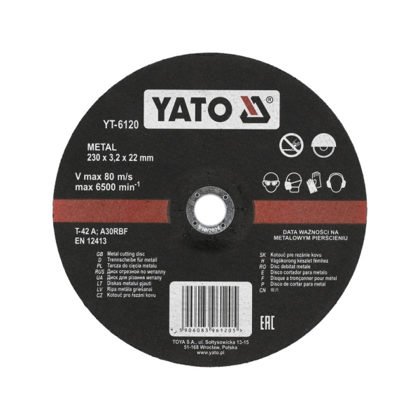 Disque à tronçonner métal moyeu déporté Ø230x3,2mm