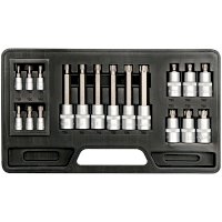 Coffret de douilles tournevis TX 1/2" 18 pièces